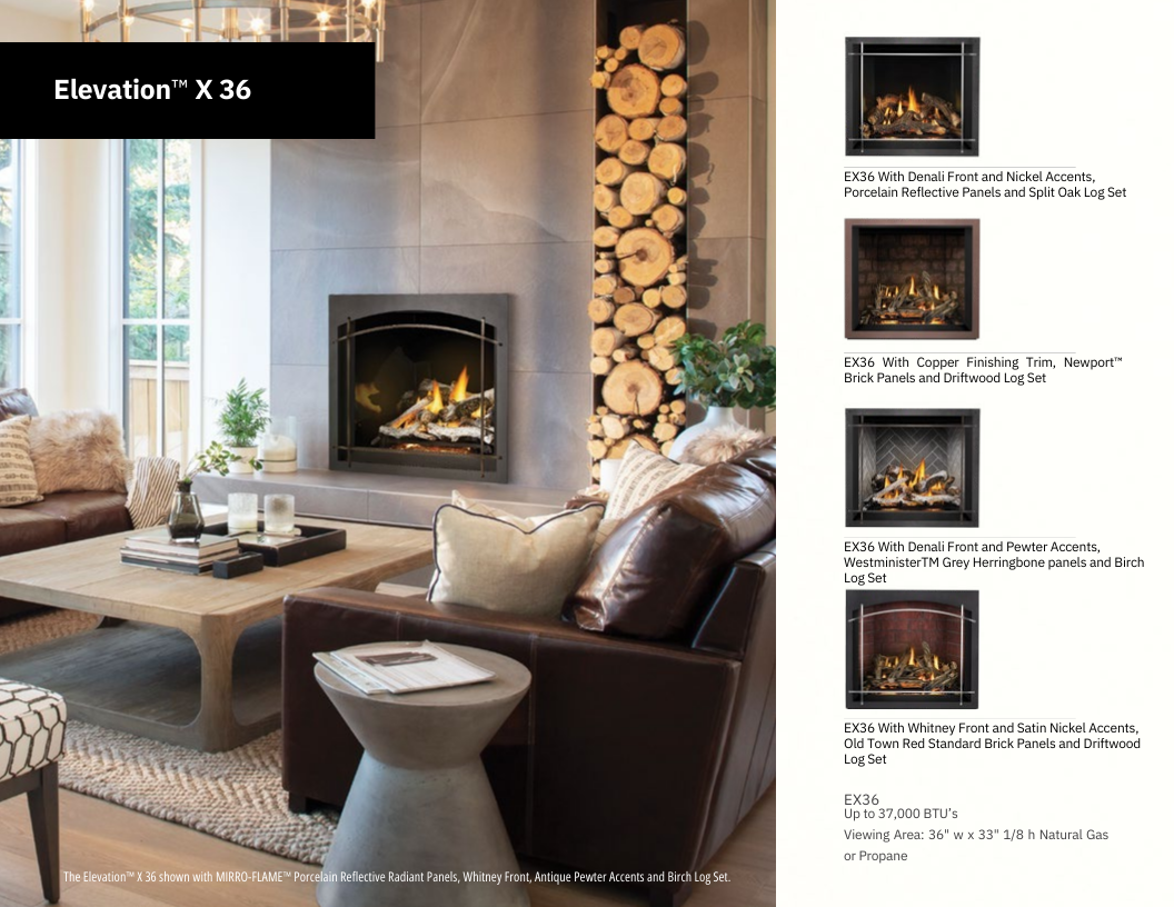 Napoleon Elevation X 36 Direct Vent Gas Fireplace