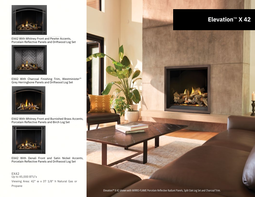 Napoleon Elevation X 42 Direct Vent Gas Fireplace