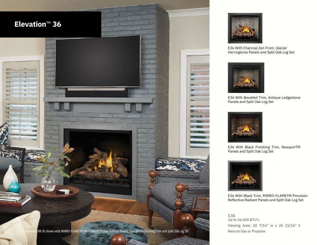 Napoleon Elevation 36 Direct Vent Gas Fireplace