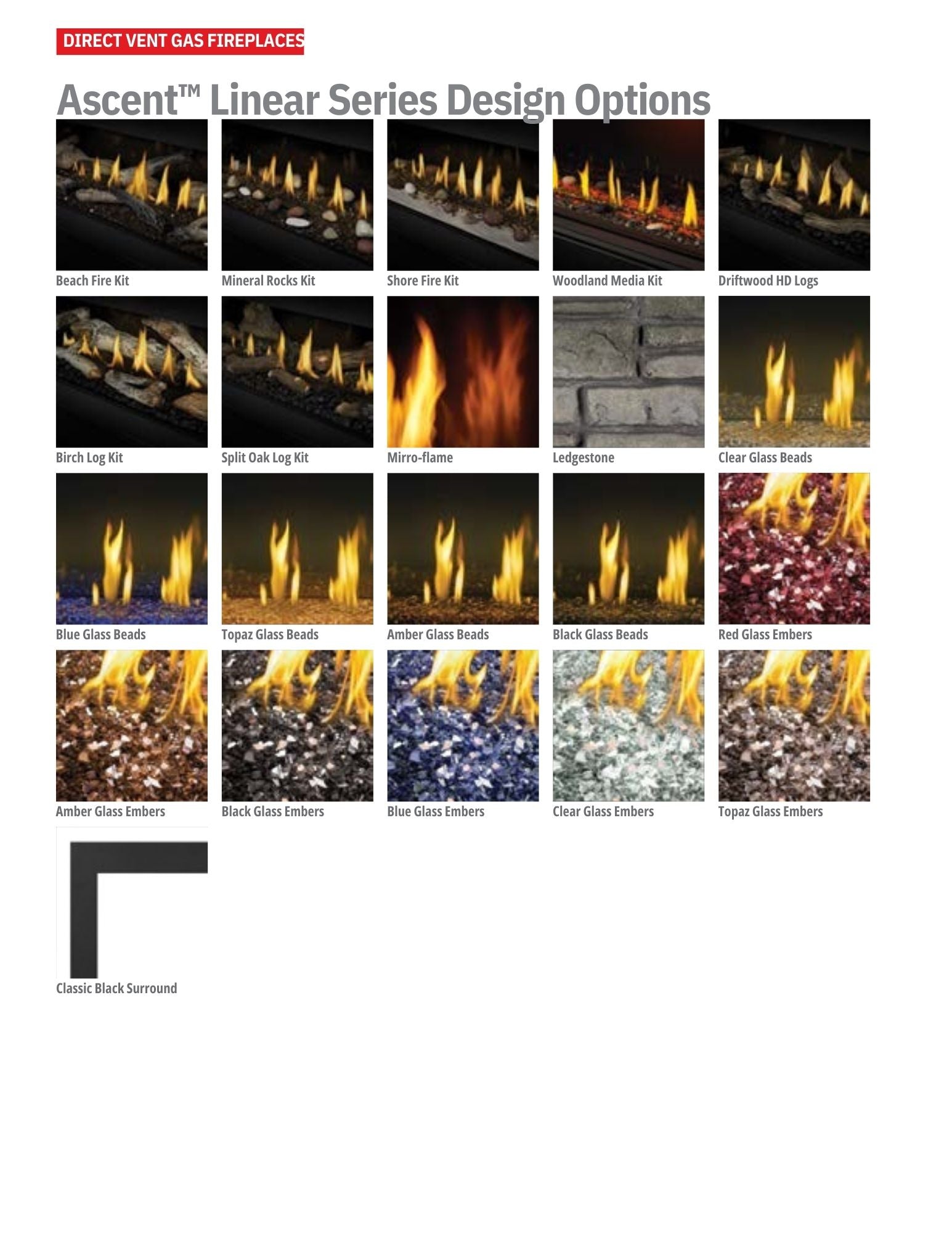 Napoleon Ascent Linear Premium 42 Direct Vent Gas Fireplace
