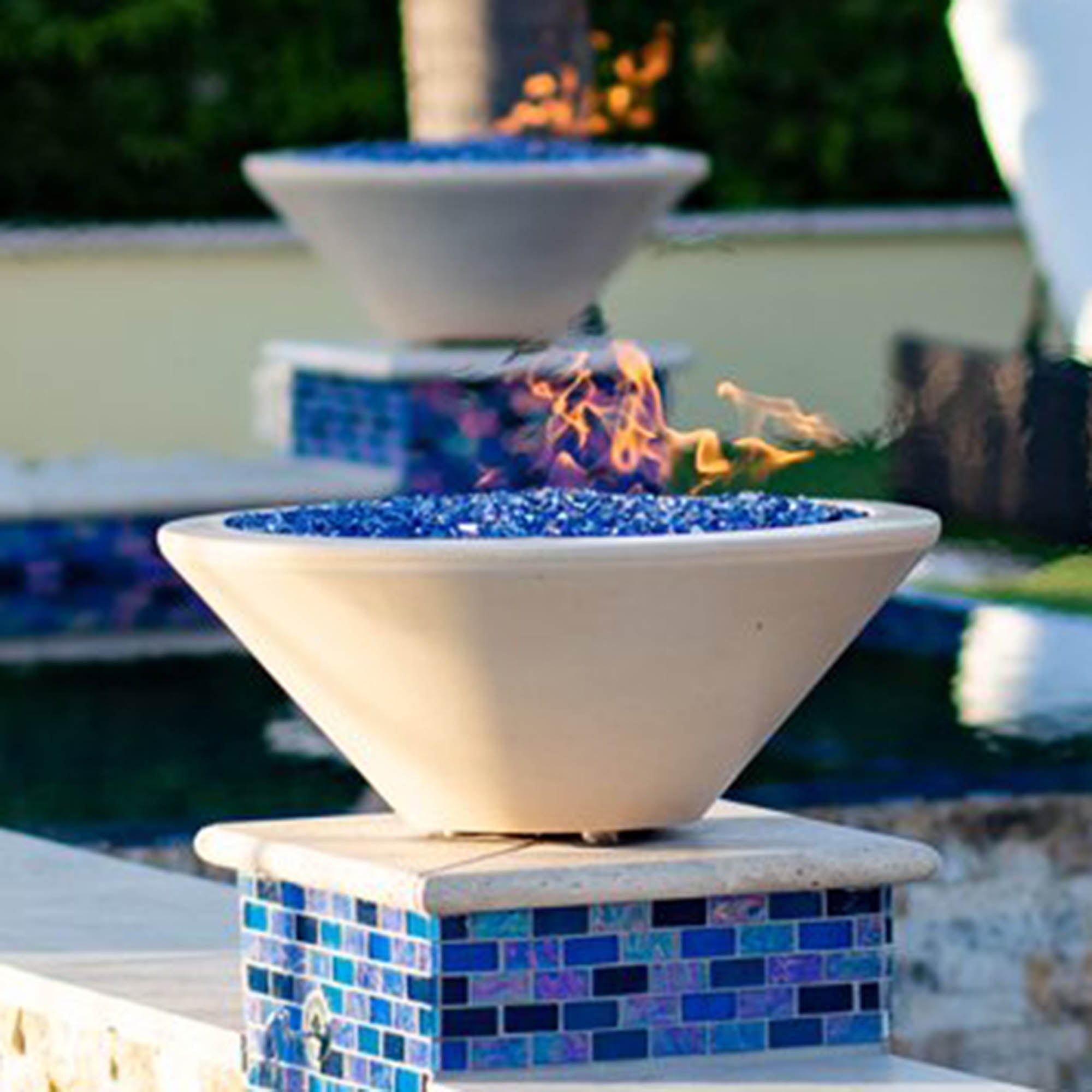24" Cazo Fire Bowl- GRFC Concrete- OPT-24RFO