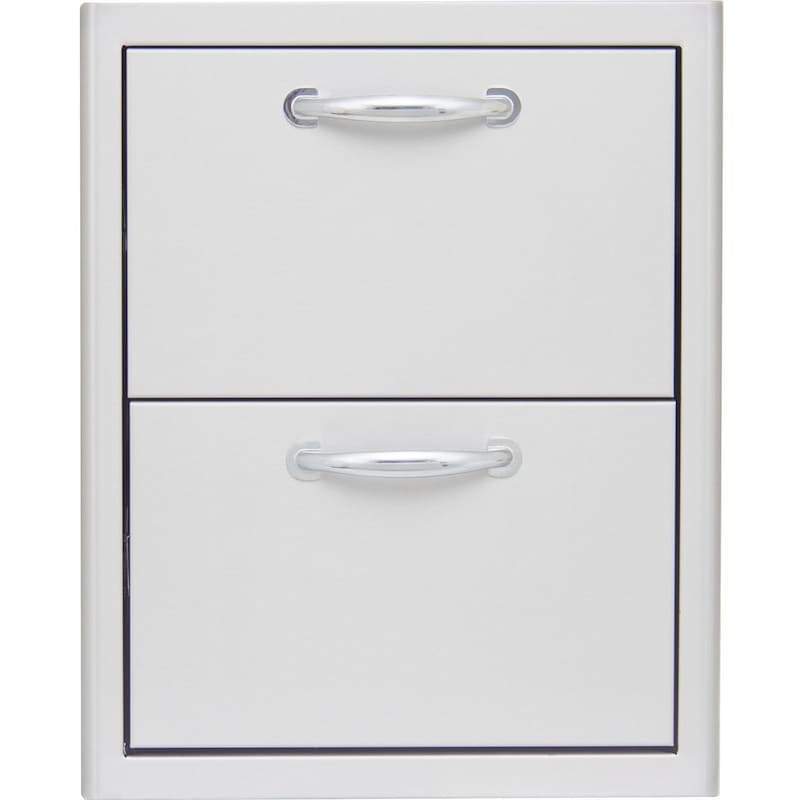 Blaze 16" Double Access Drawer in Stainless Steel finish (BLZ-DRW2-R)