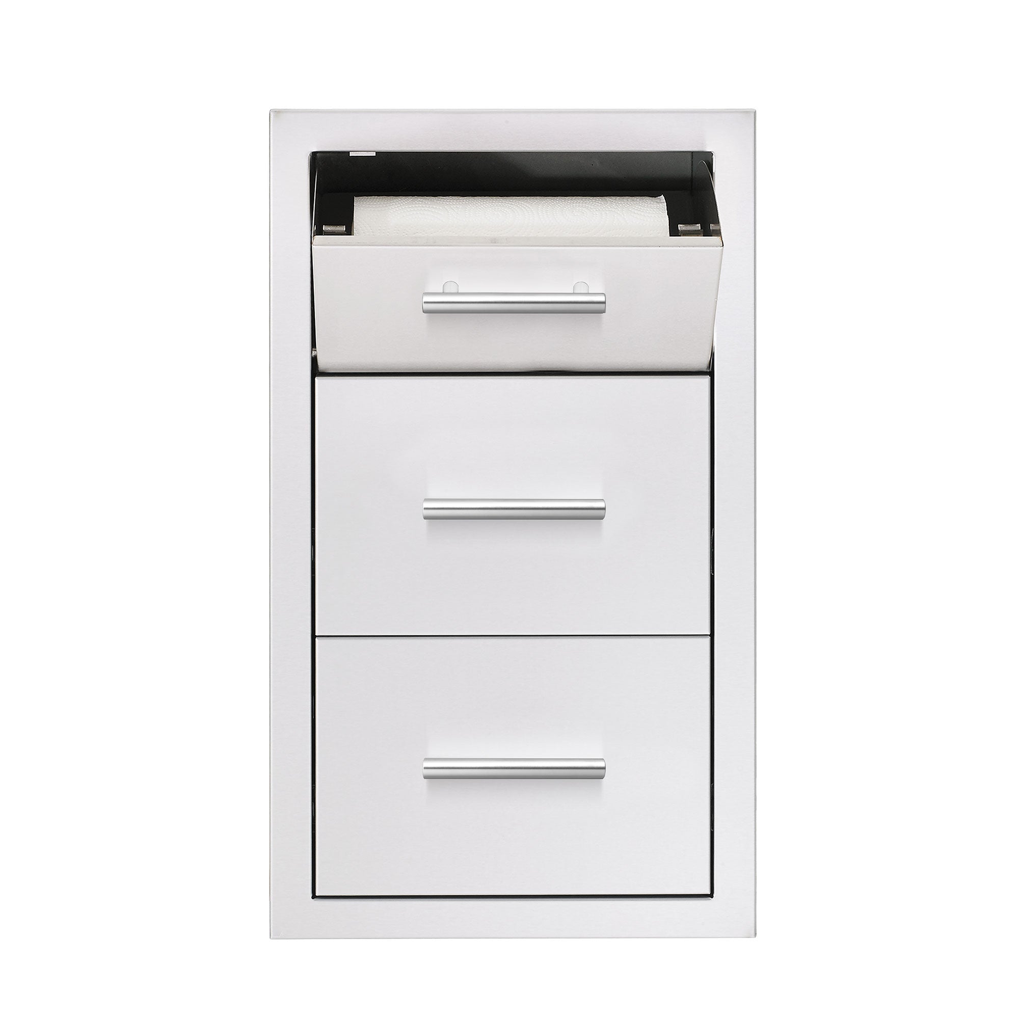 17"  Vertical 2-Drawer & Paper Towel Holder Combo